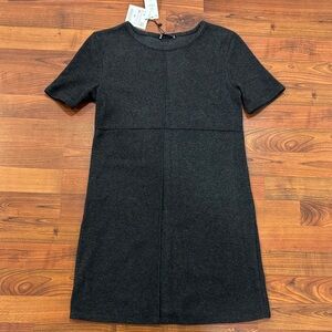 Zara Charcoal Short Sleeve Mini Dress